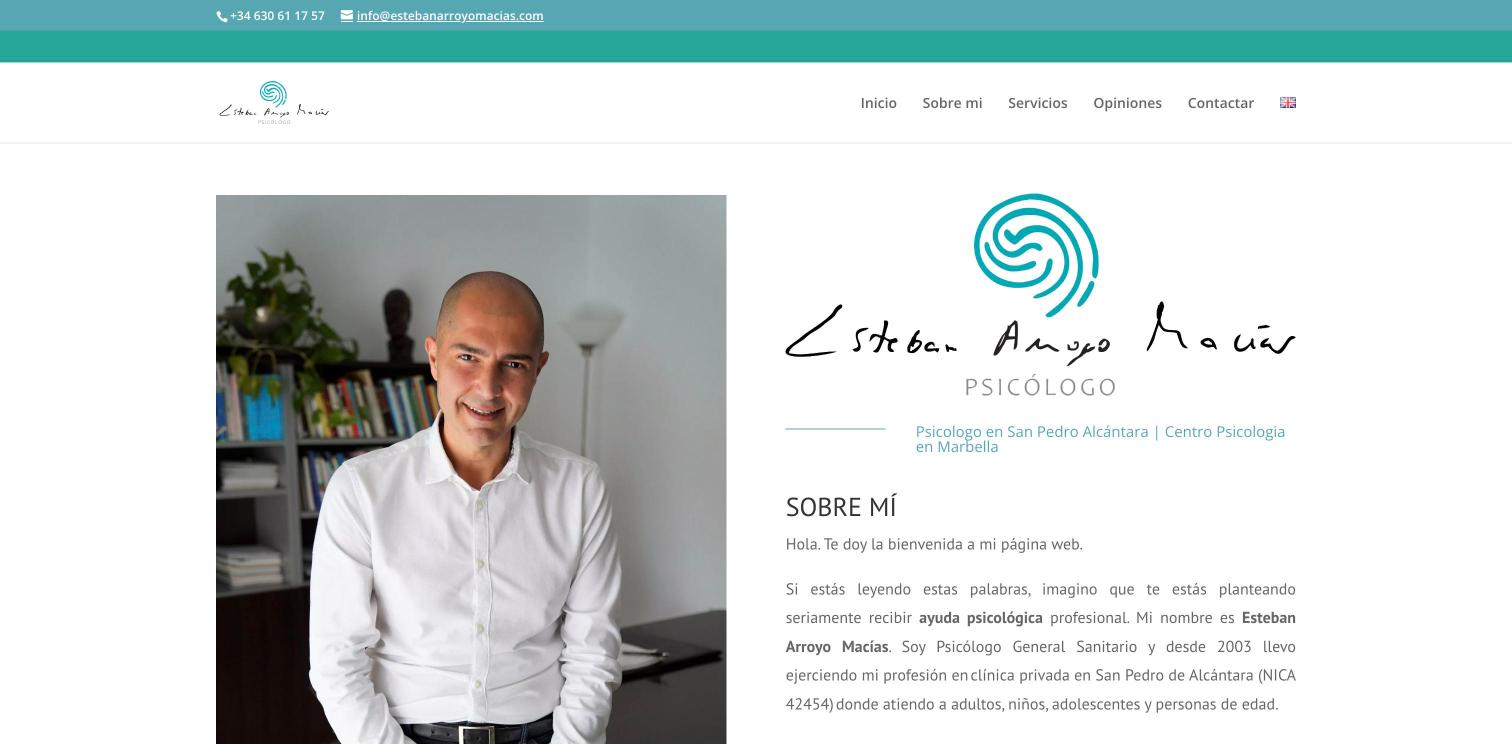 Web del psicólogo Esteban Arroyo Macías, proyecto de Master Informática