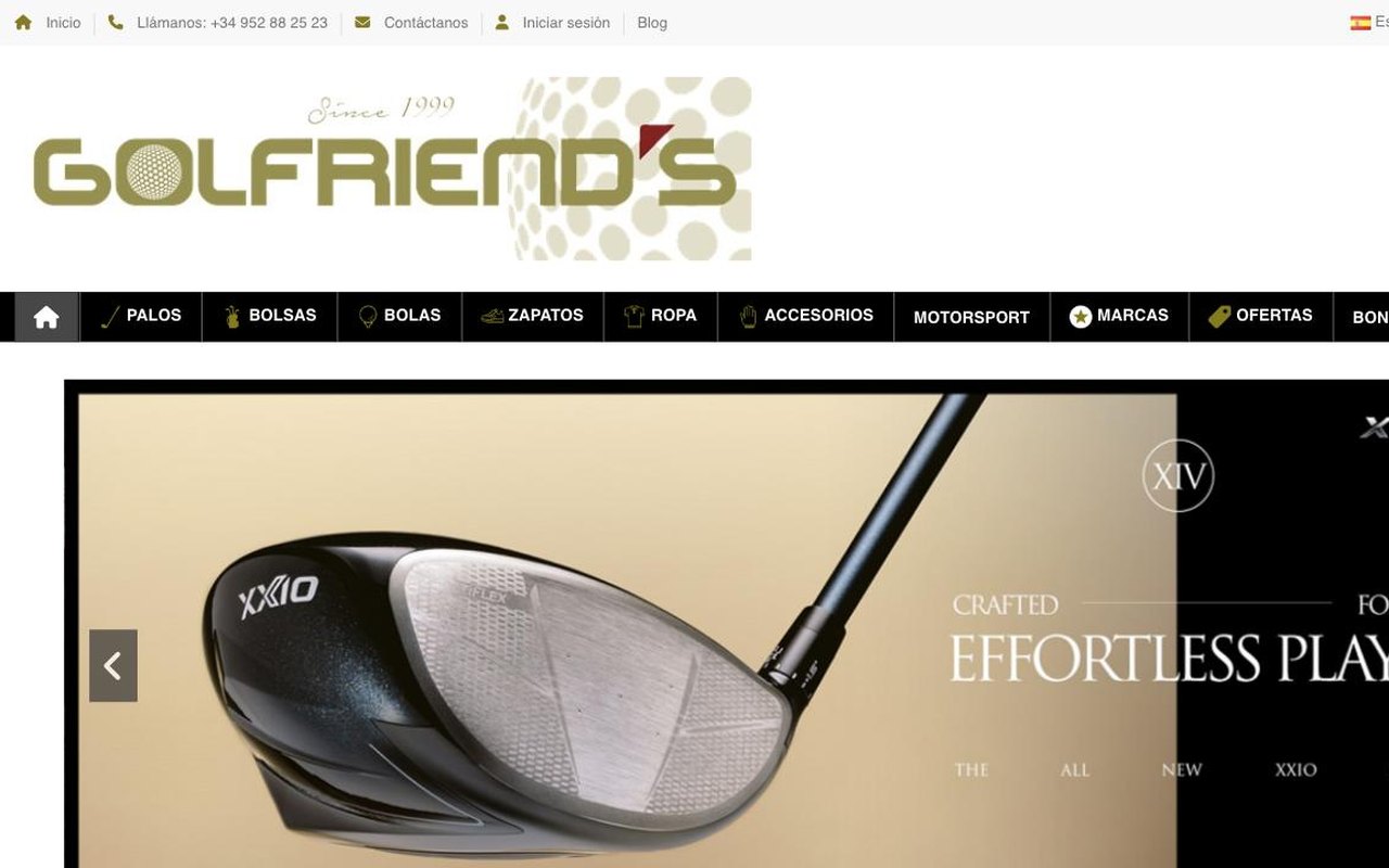 Tienda online de golf para Golfriends, proyecto de Master Informática