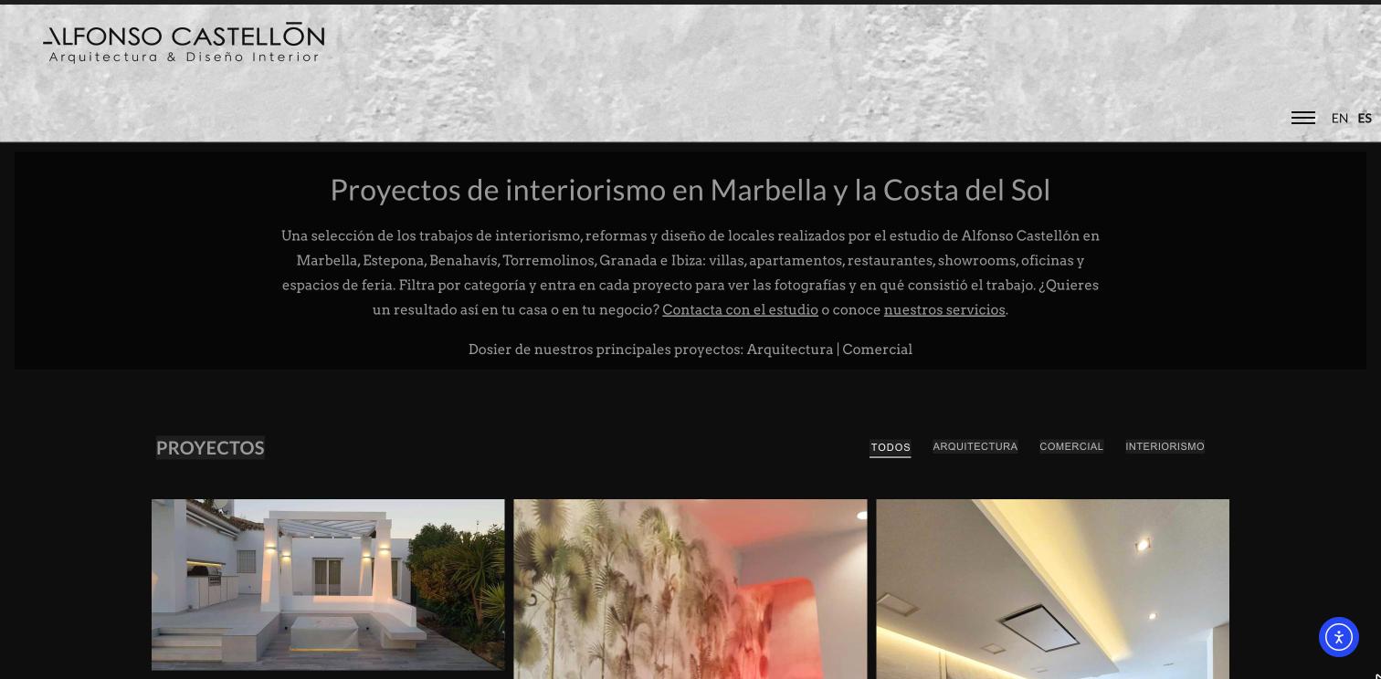Posicionamiento SEO para Interior Design Marbella, trabajo de Master Informática