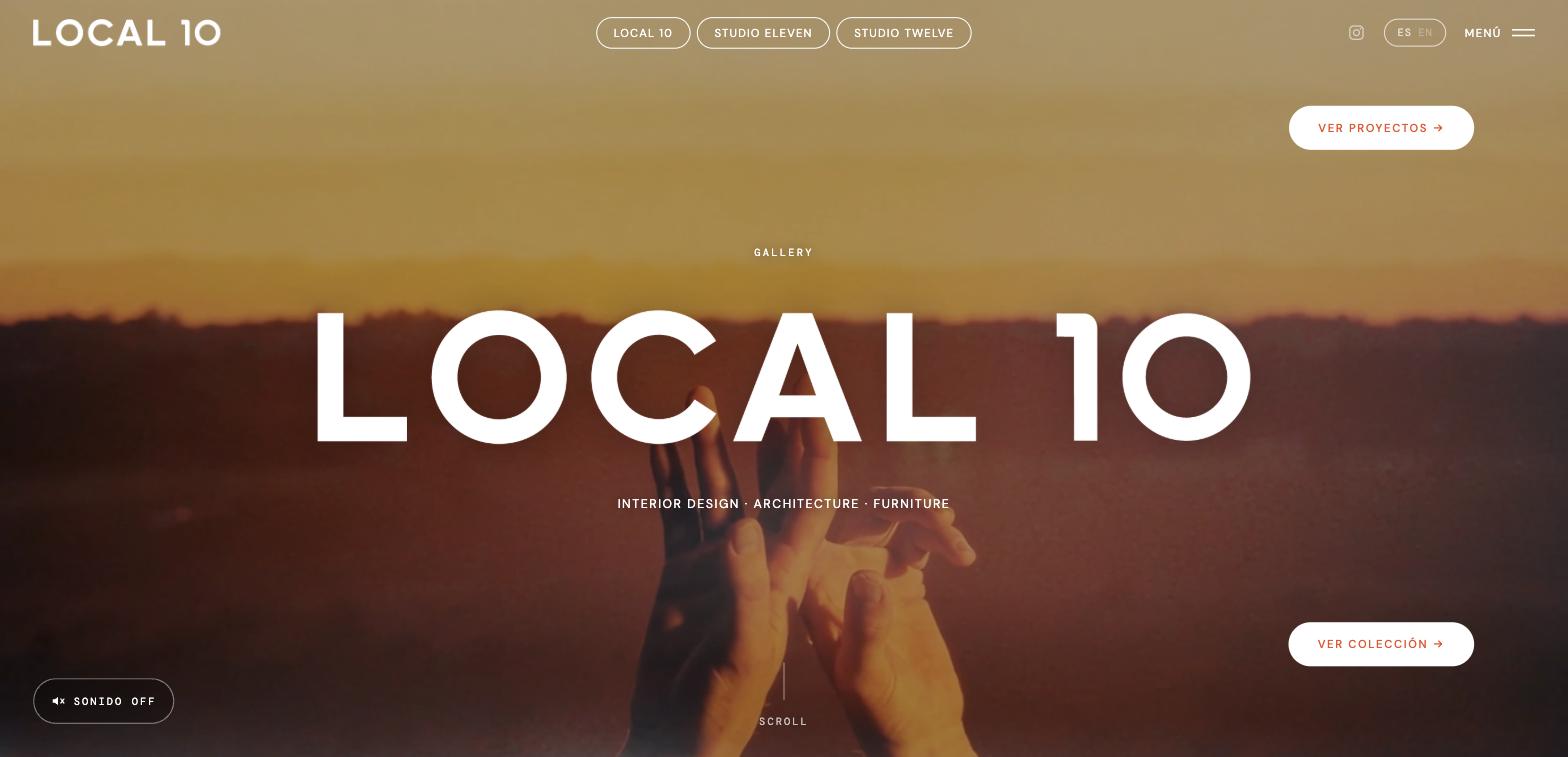Web de autor para Local 10 Gallery, proyecto de Master Informática